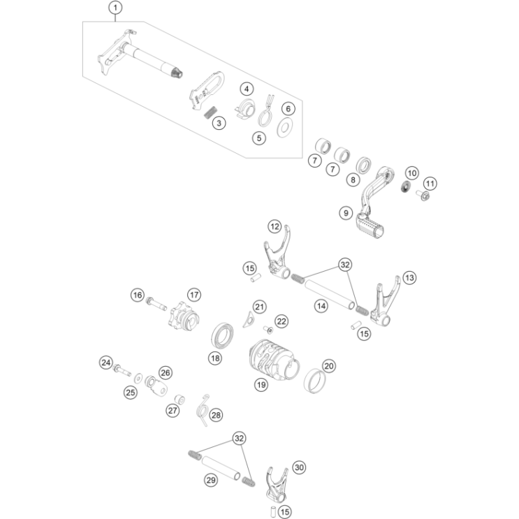MECANISME DE SELECTION HUSQVARNA 300 TE PRO 2026